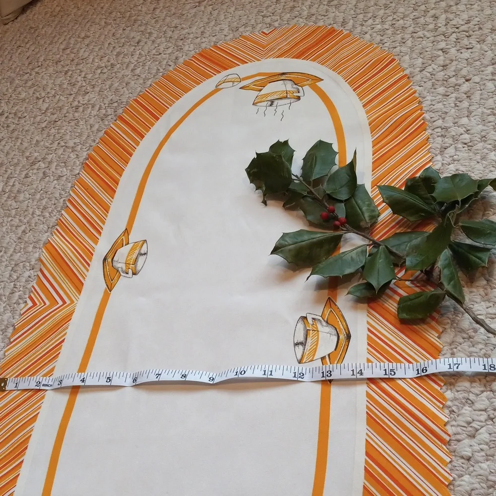 Vintage Printed Tablecloth under-makeup boho dainty chic Geometric Retro 70s - Picture 9 of 12